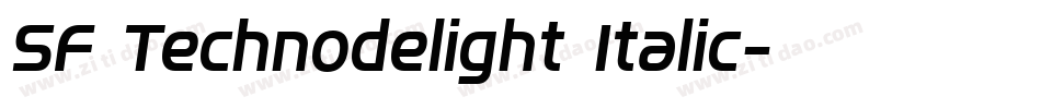 SF Technodelight Italic字体转换